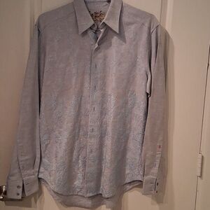 Robert Graham Men's Light Blue Long-Sleeve Dress Shirt